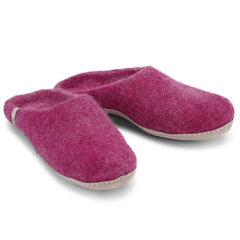 Egos Copenhagen Adult Wool Slippers - Cerise