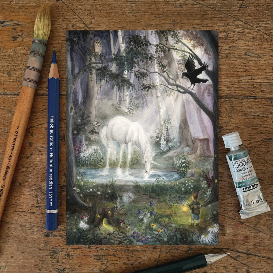 Mhairi Hellbrandt Midnight Forest Postcard