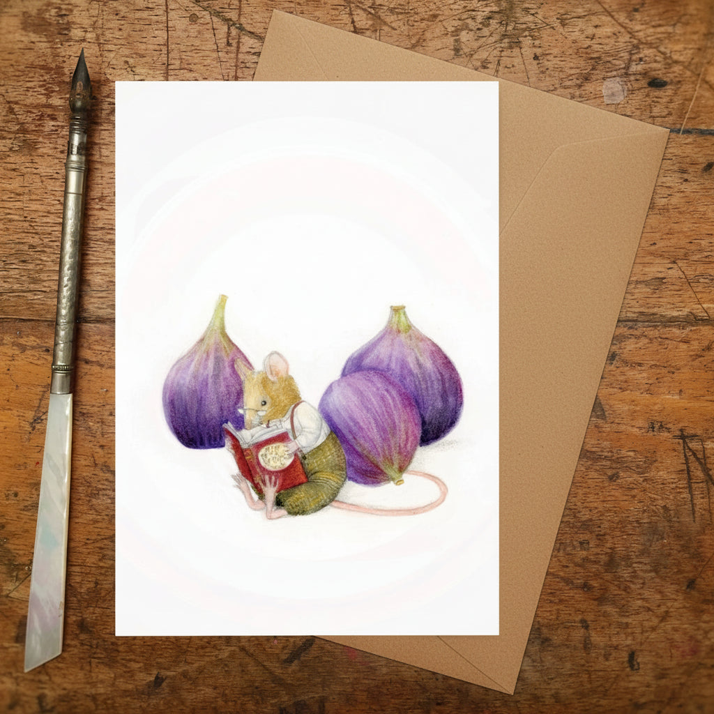 Mhairi Hellbrandt Fig Mouse Greeting Card