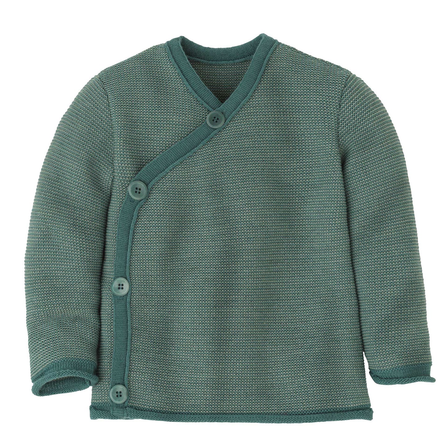 Disana Organic Merino Baby Cardigan - Eucalyptus/Jade