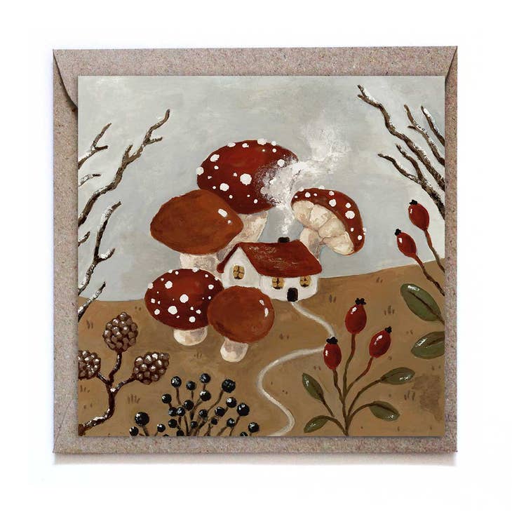 Studio Satsch Mushroom Home Card