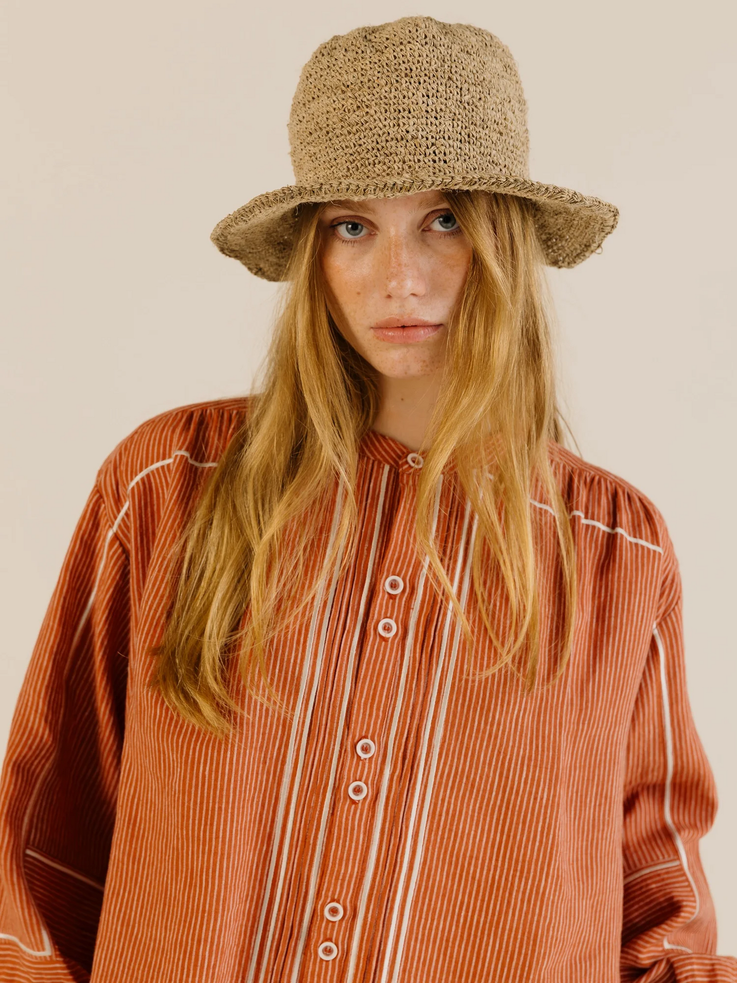 Sideline Willow Shirt - Brick Stripe