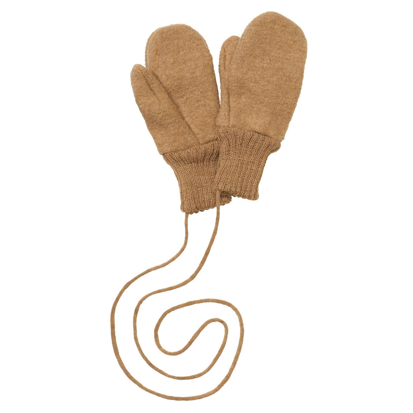 Disana Organic Boiled Merino Wool Mittens - Caramel