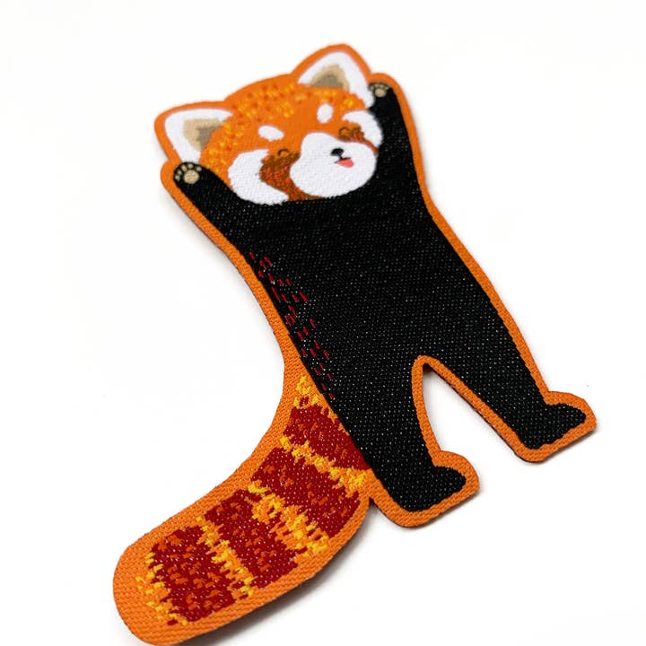 Tom Hardwick Standing Red Panda, Woven Iron-on Patch