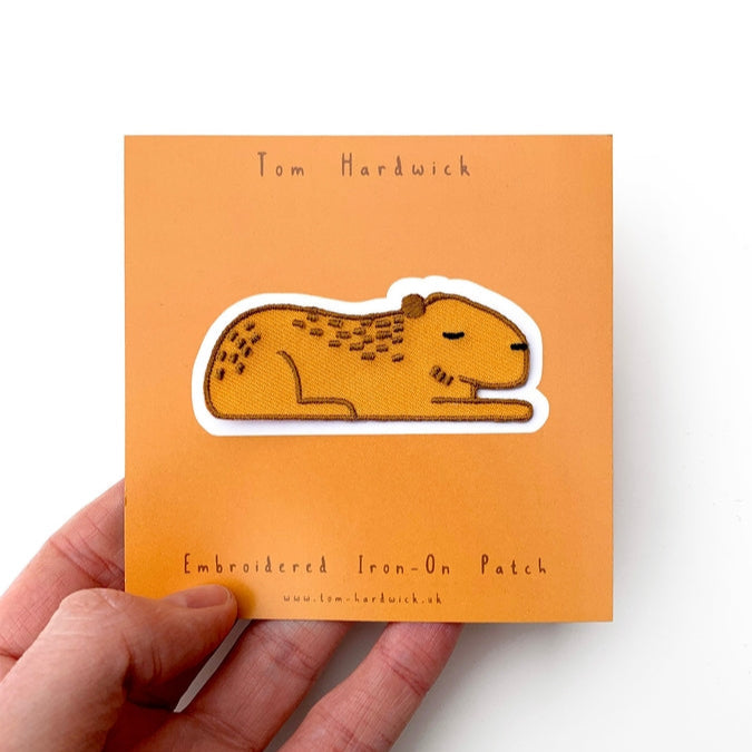 
                      
                        Tom Hardwick Capybara, Woven Iron-on Patch
                      
                    