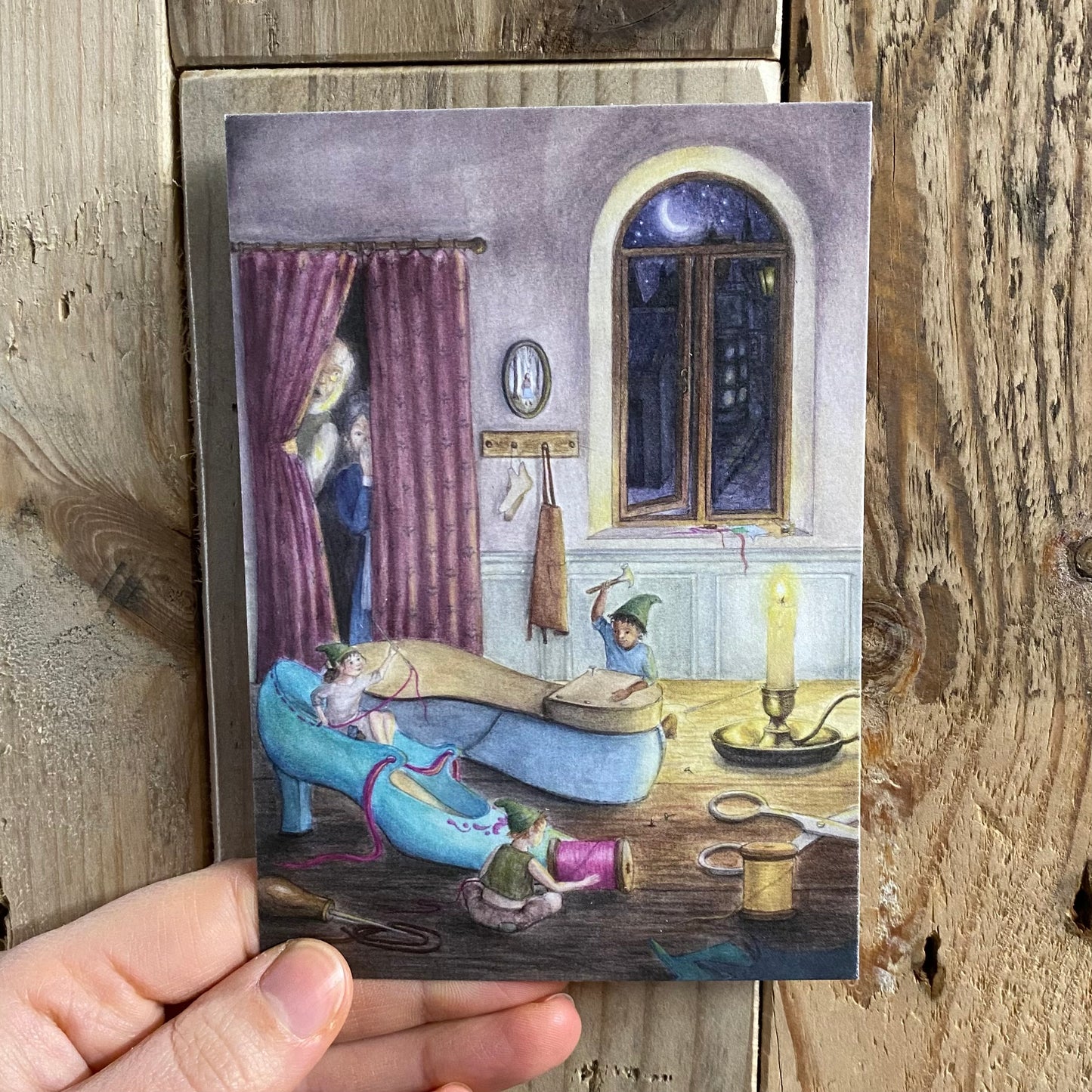 Mhairi Hellbrandt The Elves and the Shoemaker Postcard