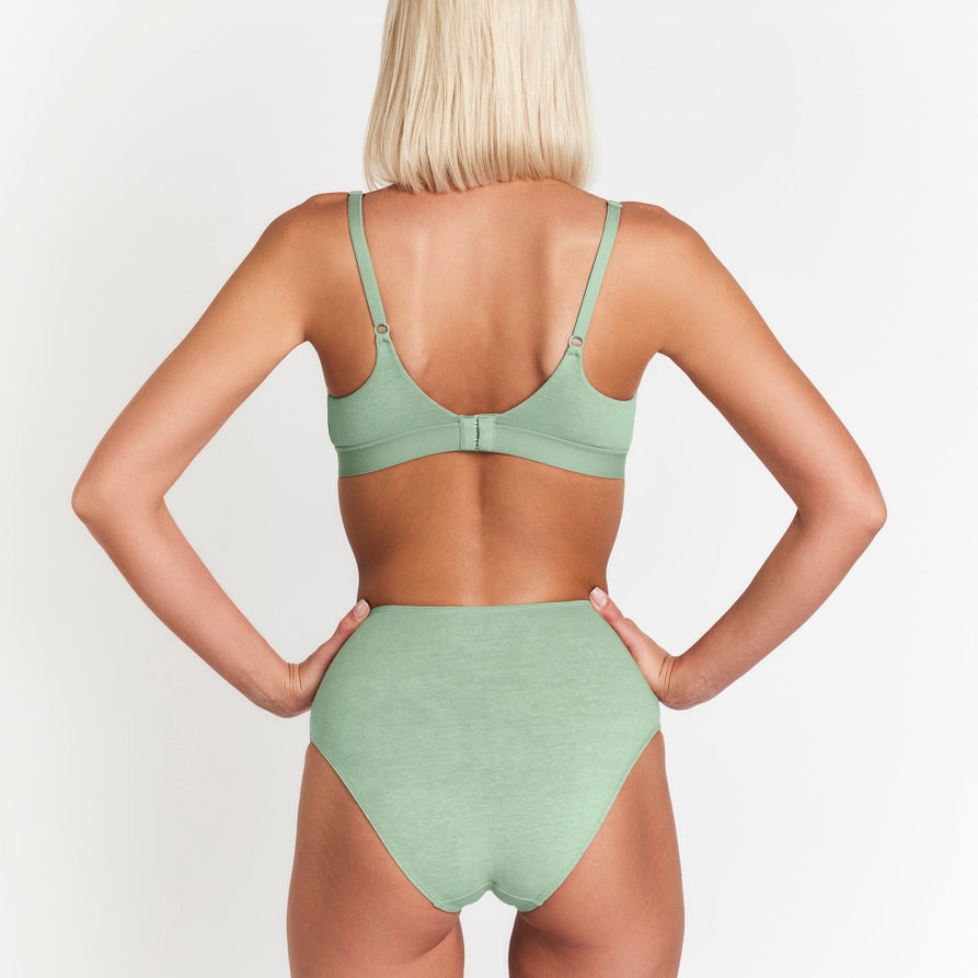 
                  
                    Net Positive Underwear Women's High Rise Brief | Matcha
                  
                