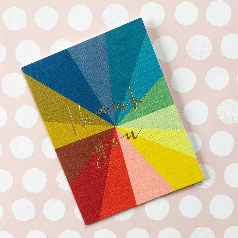 Kali Stileman Foiled Rainbow Thank You Card
