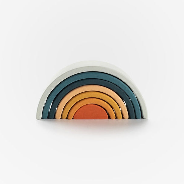 Sabo Concept Mini Wooden Rainbow Stacking Toy - Lagoon