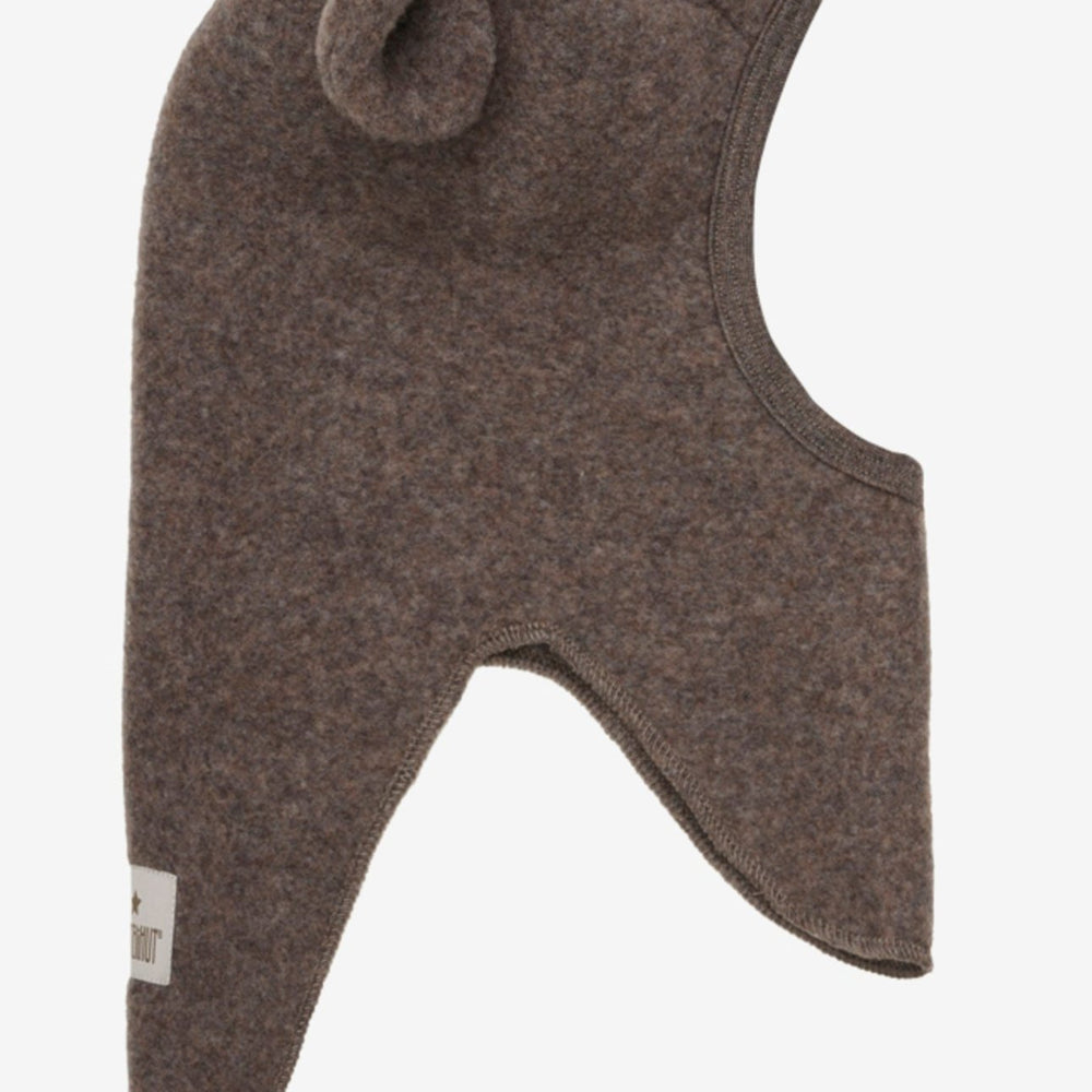 Huttelihut Bear Balaclava Wool Fleece - Brown Melange