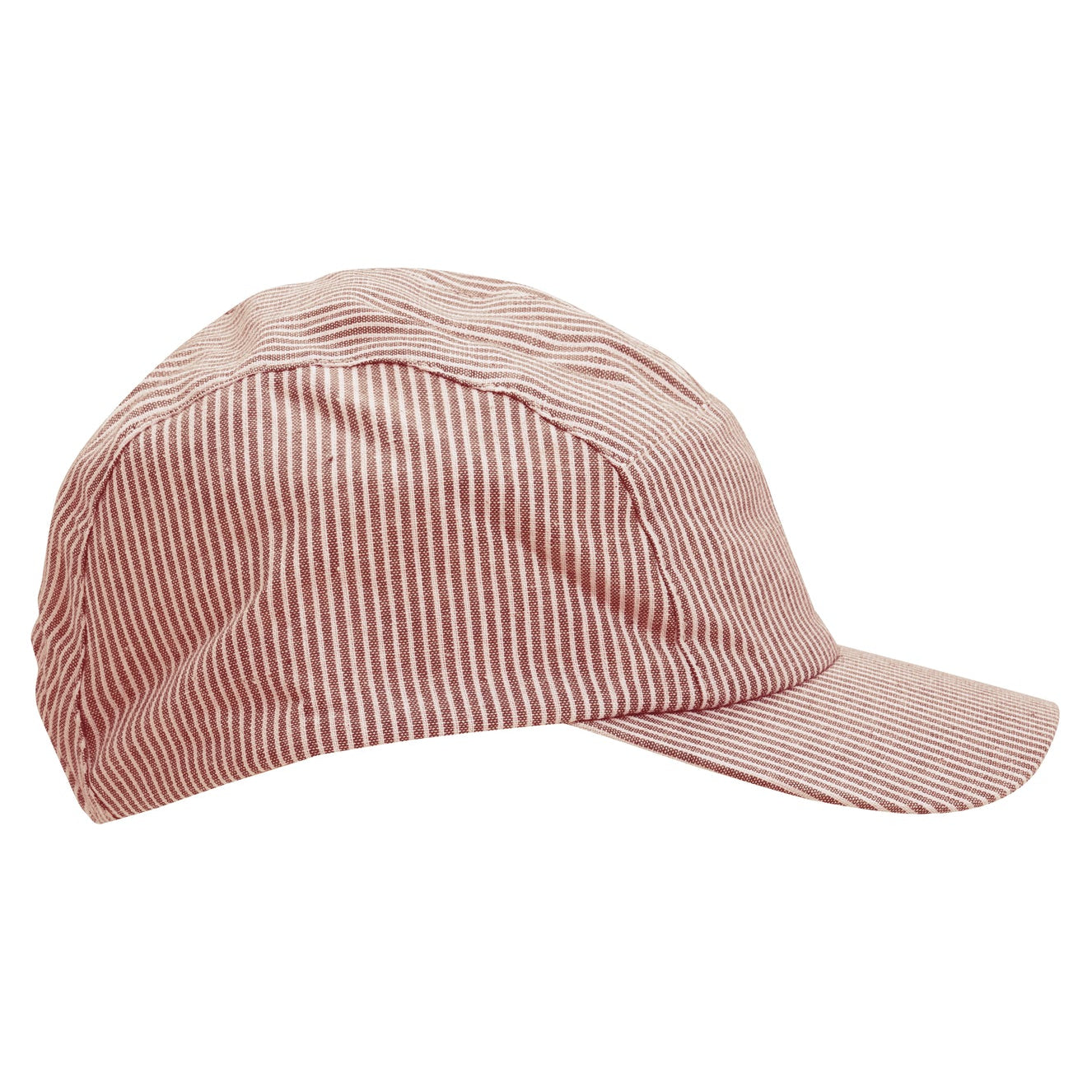 Huttelihut Woven Cotton Stripe Cap - Irish Cream