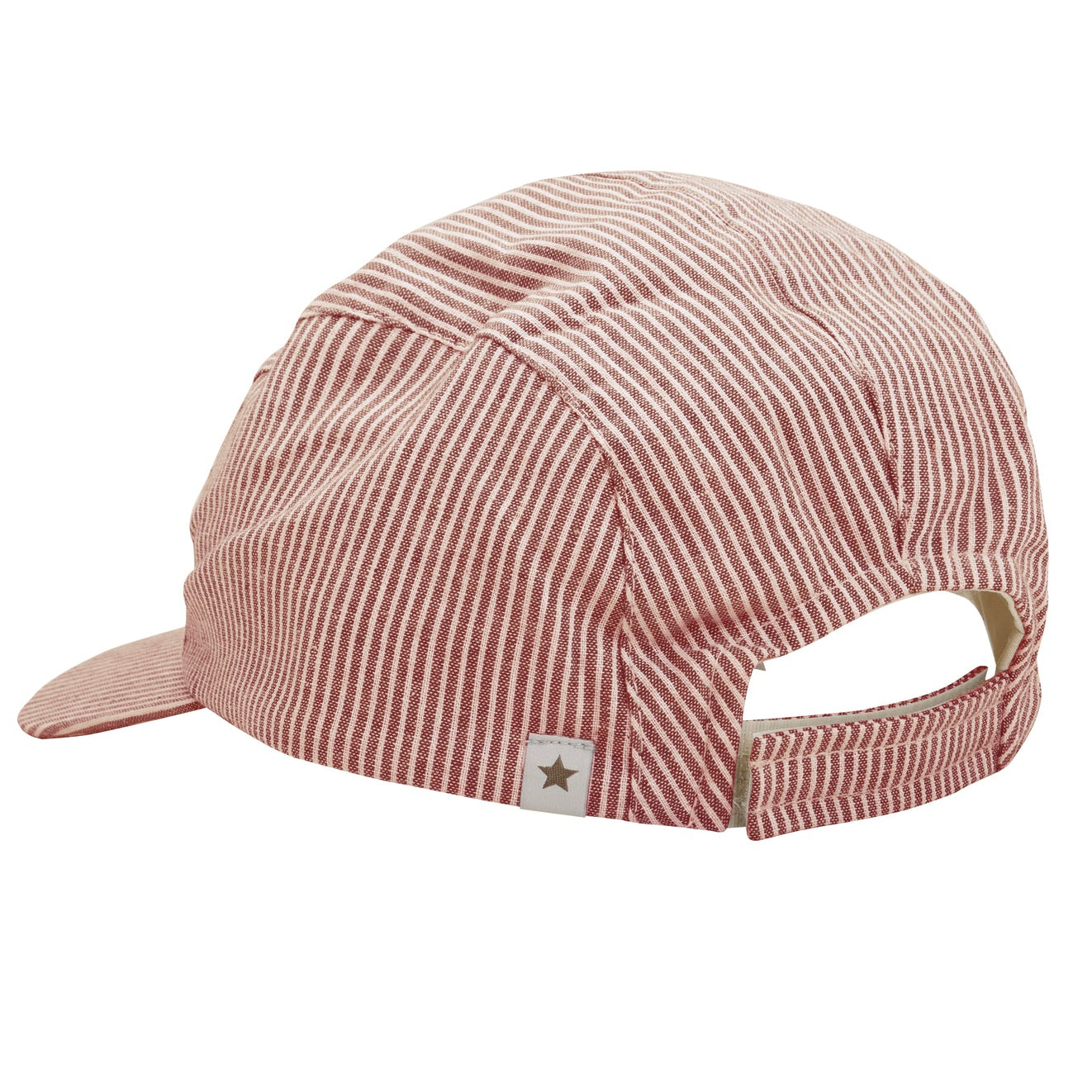 Huttelihut Woven Cotton Stripe Cap - Irish Cream