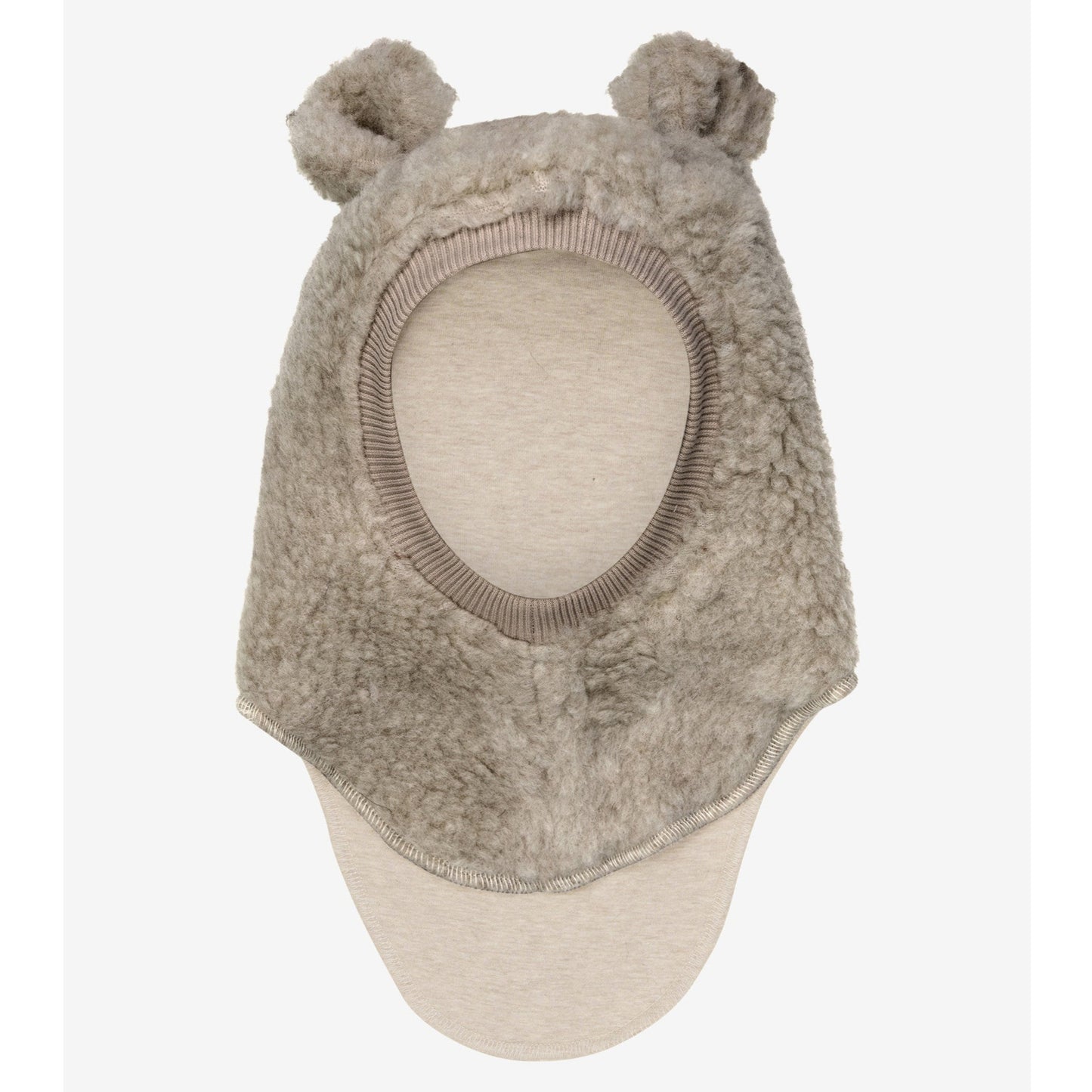Huttelihut Bear Balaclava Wool Teddy - Camel Melange