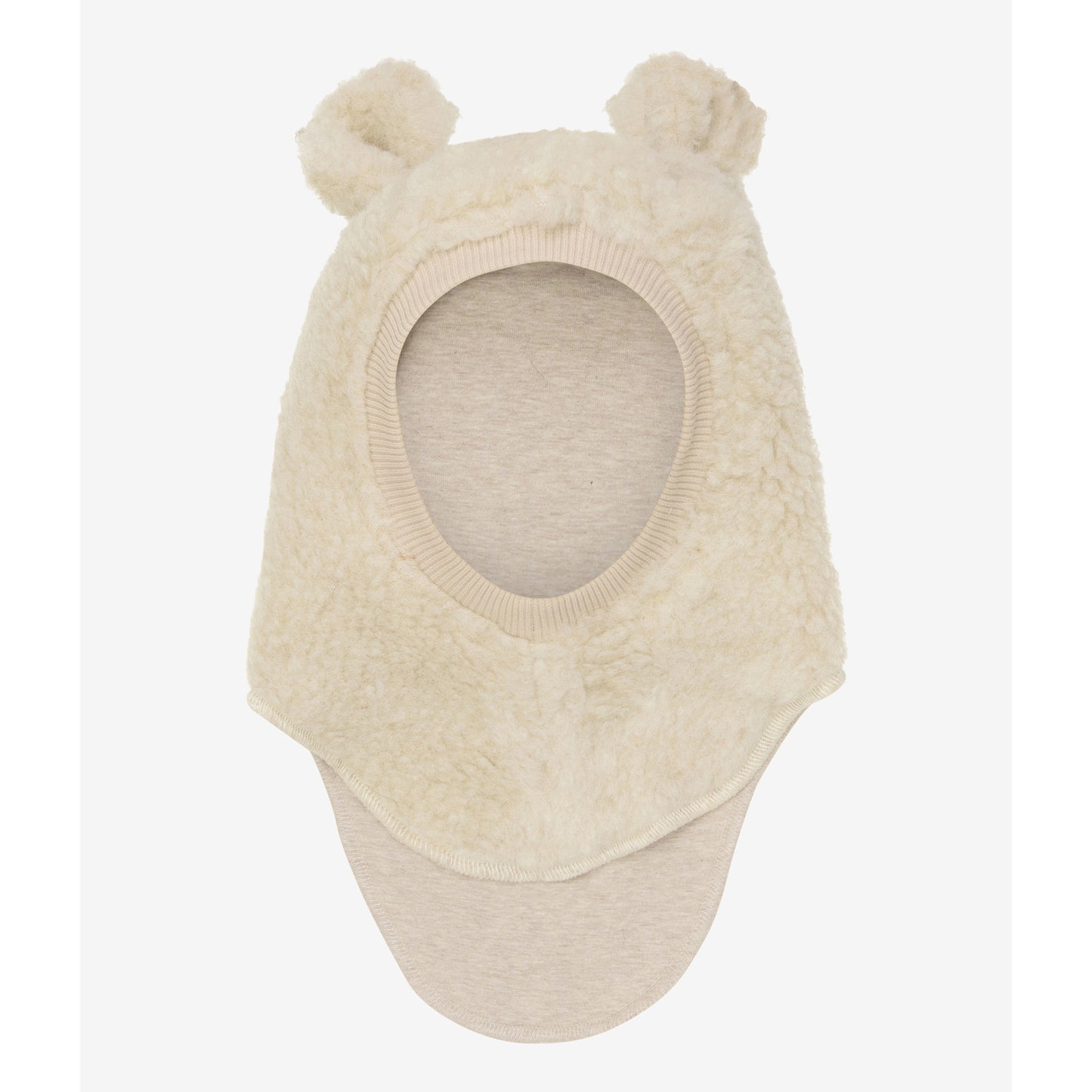 Huttelihut Bear Balaclava Wool Teddy - Cement
