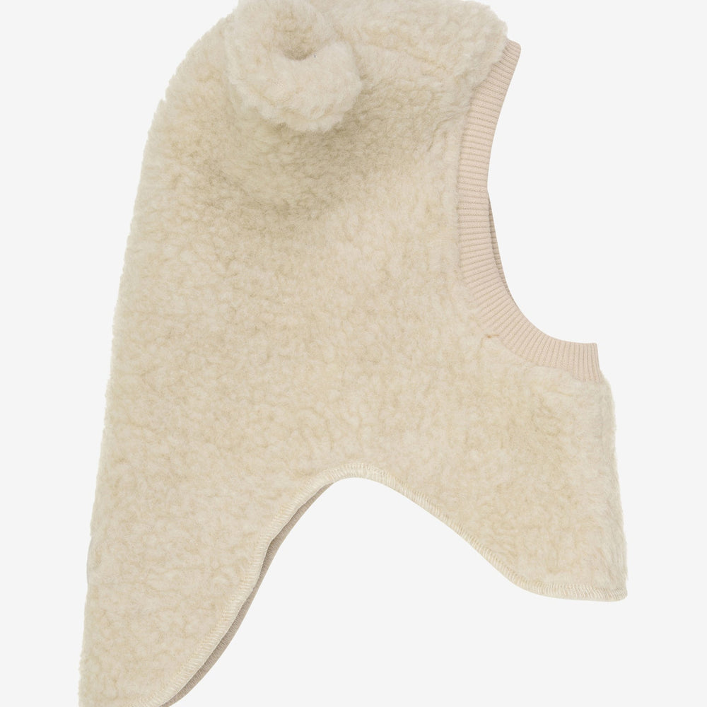 Huttelihut Bear Balaclava Wool Teddy - Cement