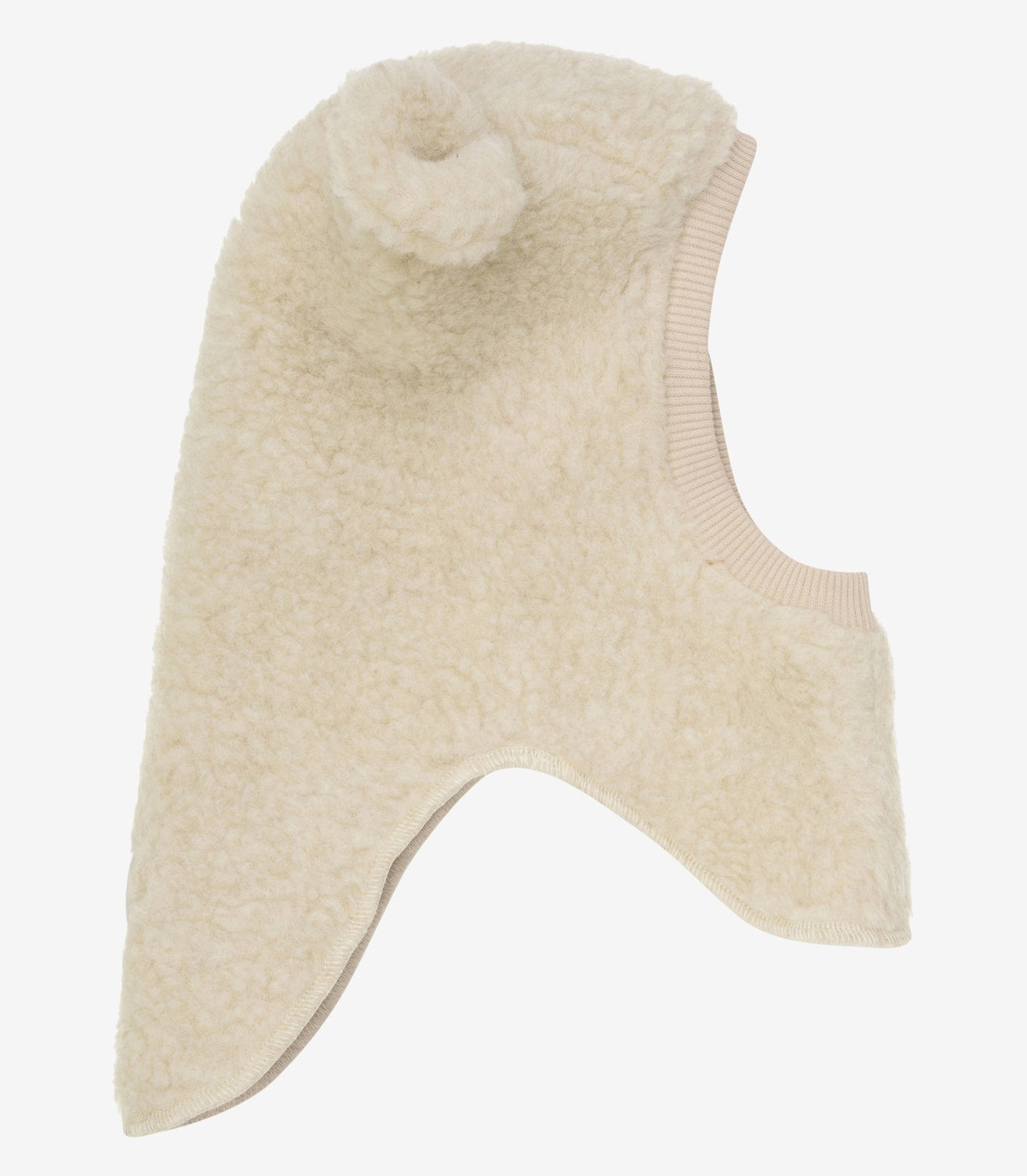 Huttelihut Bear Balaclava Wool Teddy - Cement
