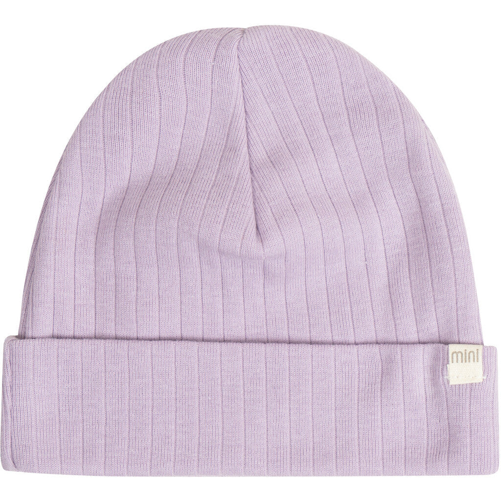 Minimalisma Nope Cotton Baby Hat - Lilac