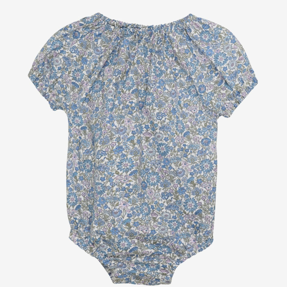 Huttelihut Short Sleeve Liberty Print Romper - May Field Floral