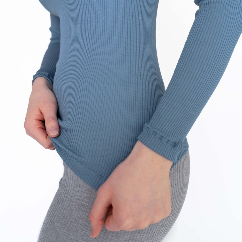 
                  
                    Minimalisma Women's Cotton/Silk Long Sleeve Top - Steel Blue
                  
                