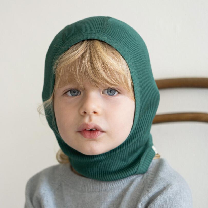 Minimalisma Belefant Silk/Cotton Balaclava - Emerald