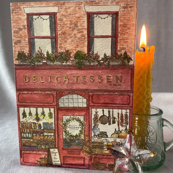 Brittany Davies Illustration Winter Delicatessen Hot Foiled Christmas Card