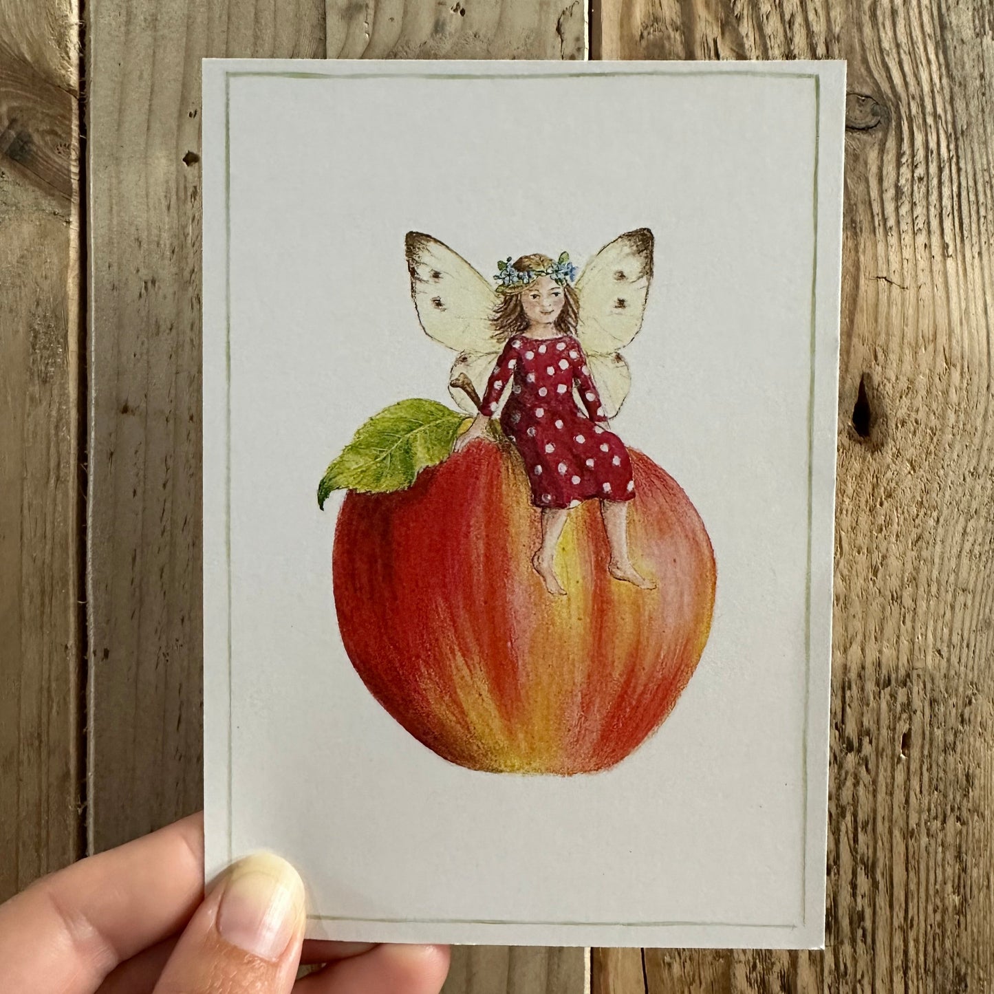 Mhairi Hellbrandt Apple Fairy Postcard