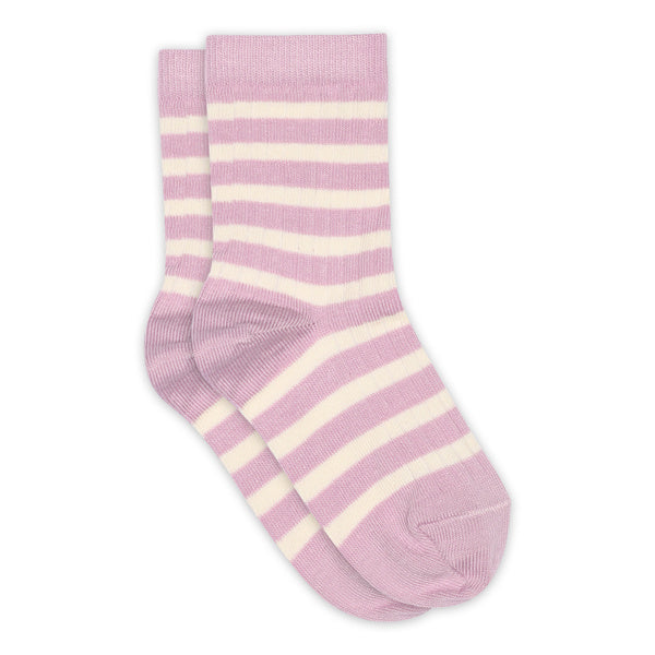 MP Denmark Cotton Stripe Eli Socks - Lupine