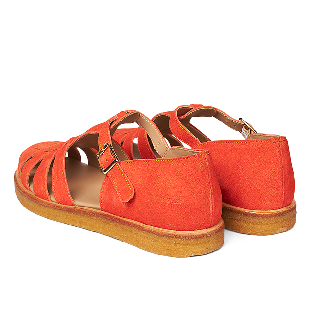 
                  
                    ANGULUS Women's Woven Fisherman Strap Sandal - Coral Suede
                  
                