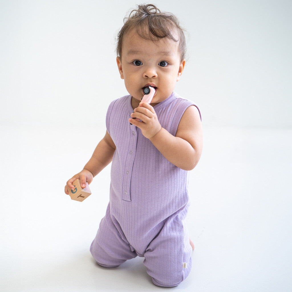 Minimalisma Noisy Organic Cotton Romper - Lilac