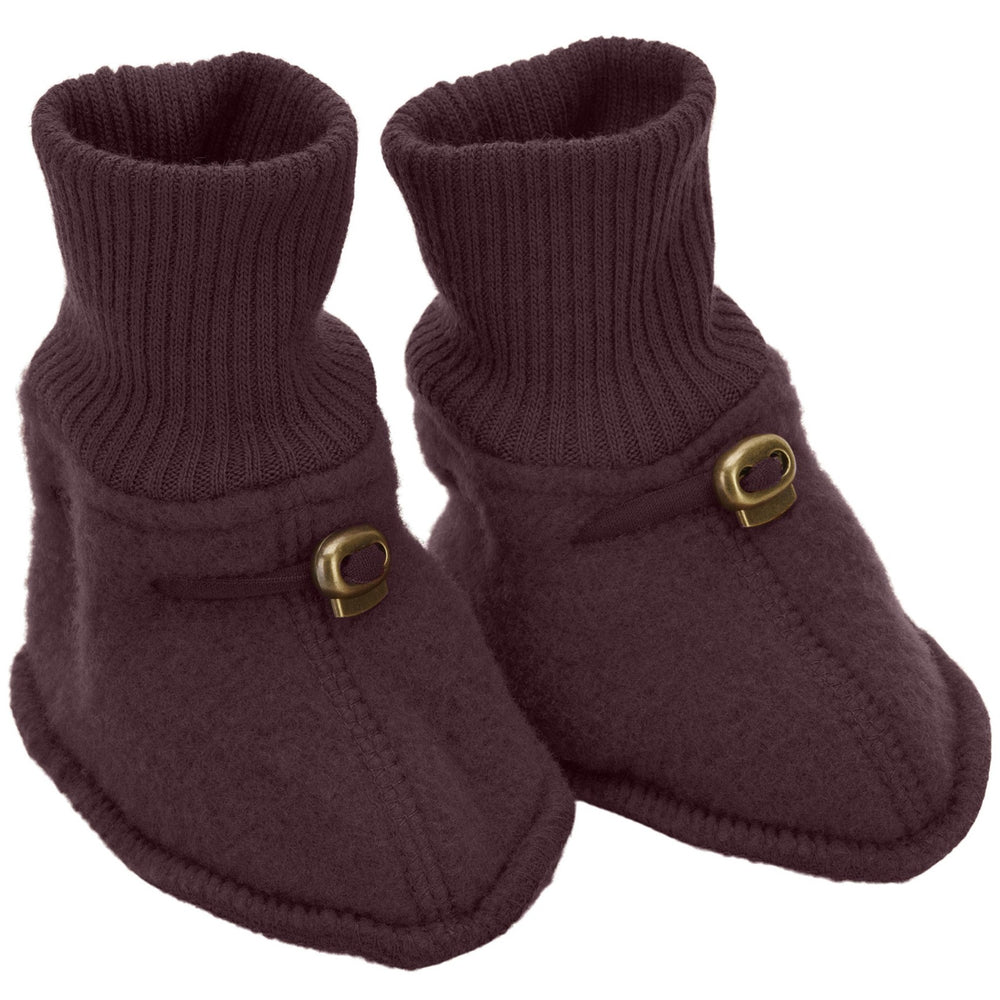 MIKK LINE Merino Wool Fleece Booties - Huckleberry