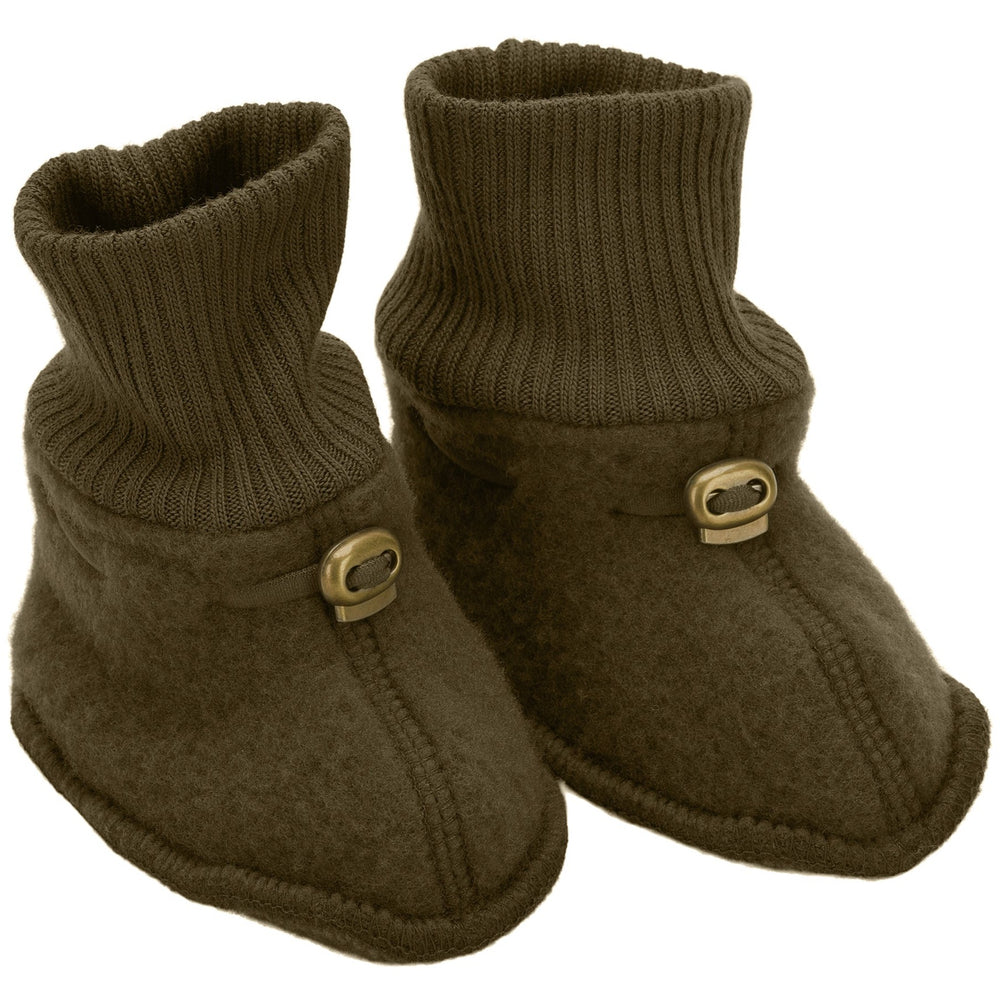 MIKK LINE Merino Wool Fleece Booties - Beech