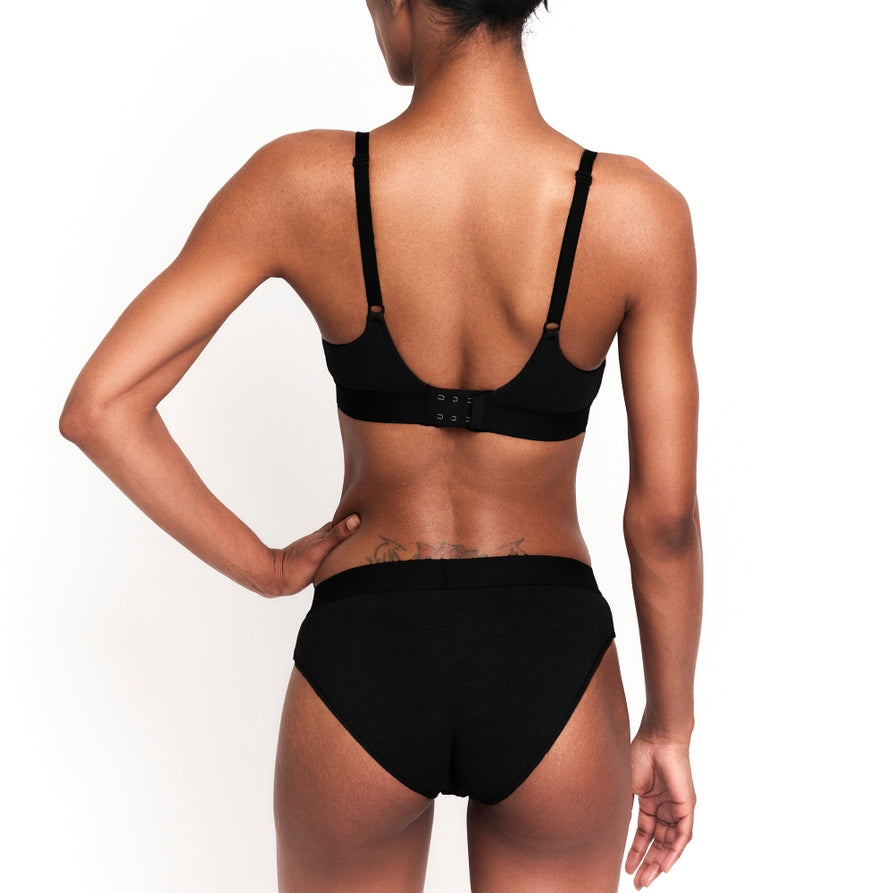 Net Positive Underwear Women's Mid Rise Brief | Black