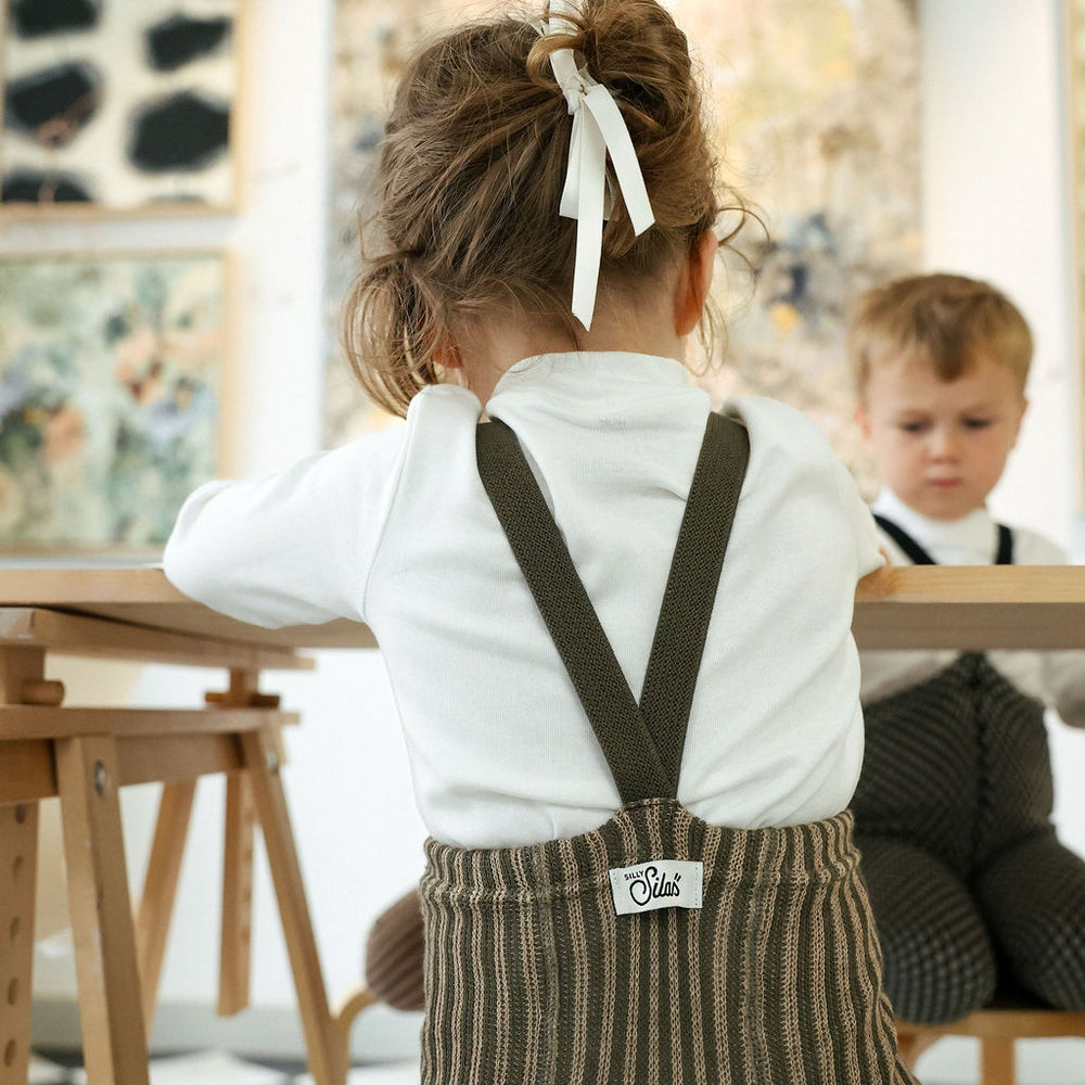 
                  
                    Silly Silas Tights With Braces - Seaweed Brown x Peanut Striped
                  
                