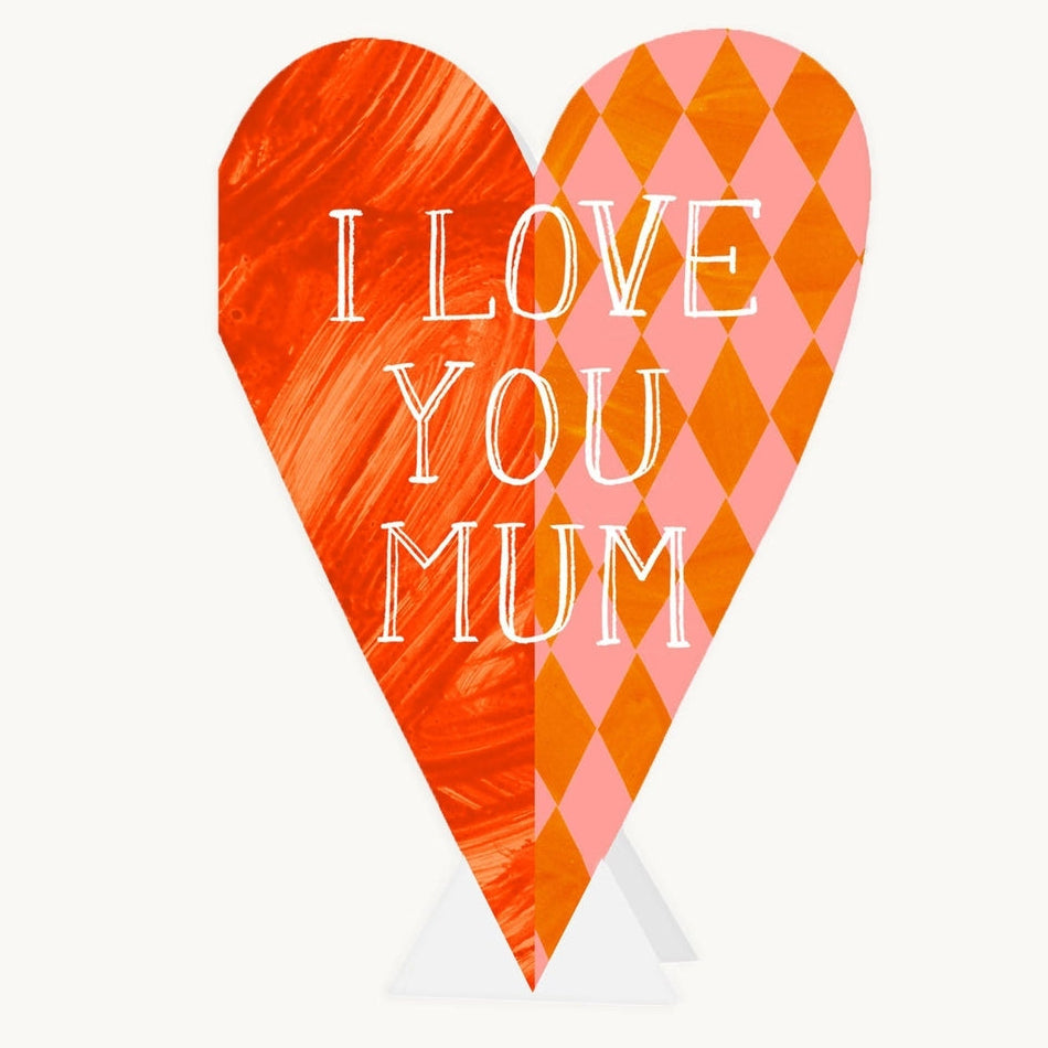 Hadley Paper Goods I Love You Mum Heart Greeting Card