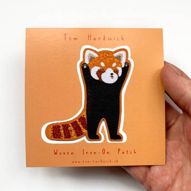 
                      
                        Tom Hardwick Standing Red Panda, Woven Iron-on Patch
                      
                    