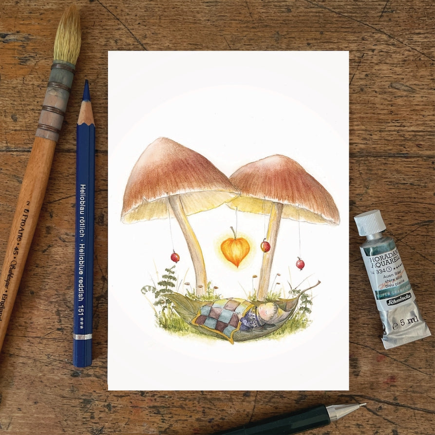 Mhairi Hellbrandt Nap Time Postcard