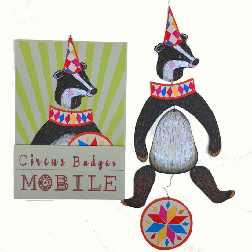 Wini-Tapp Kinetic Mobile - Nursery Circus Badger