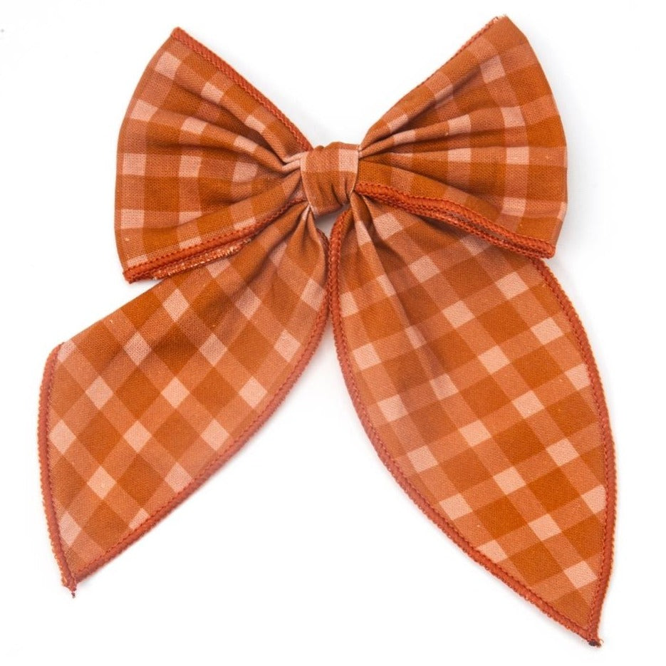 Grech & Co Fable Bow - Sunset Gingham