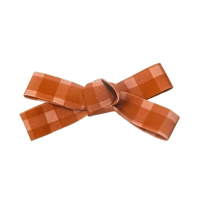 Grech & Co Bow Hair Clip - Sunset Gingham