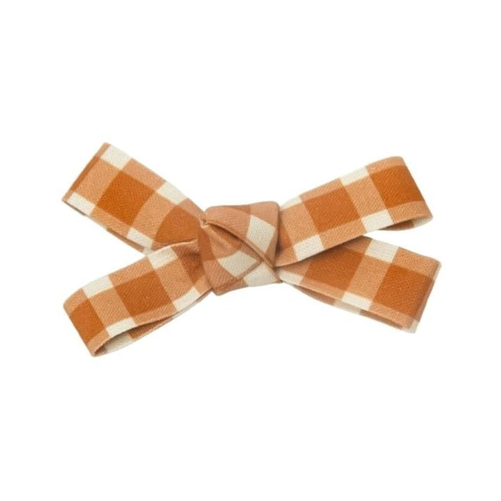 Grech & Co Bow Hair Clip - Sienna Gingham