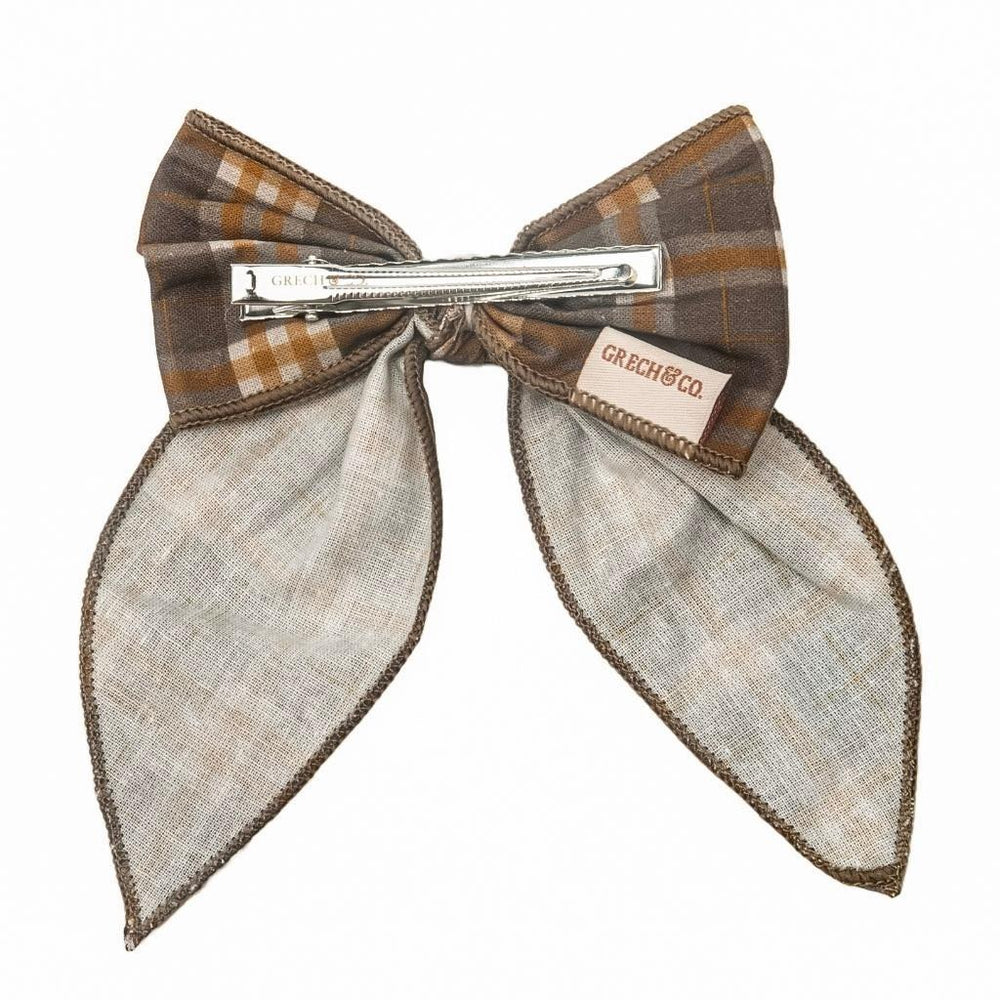 Grech & Co Fable Bow - Storm Plaid