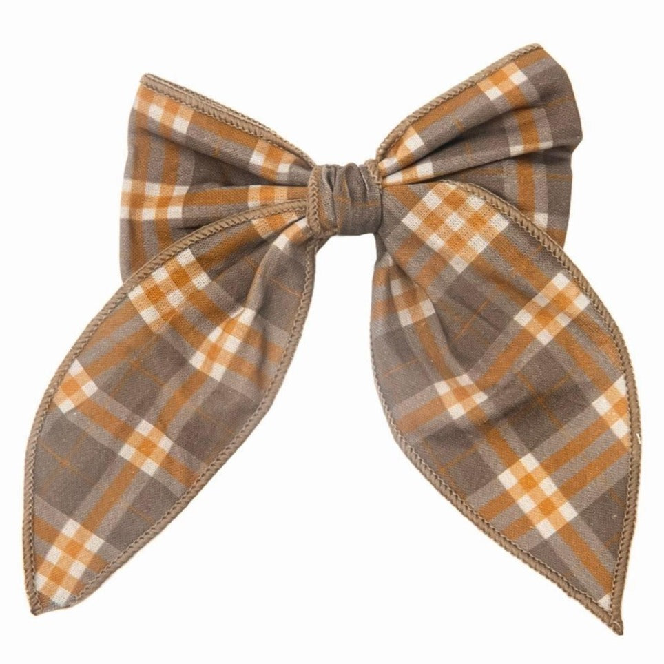 Grech & Co Fable Bow - Storm Plaid