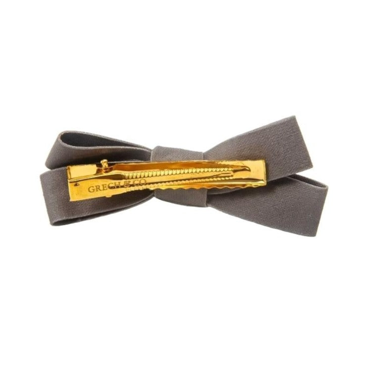 Grech & Co Bow Hair Clip - Fog