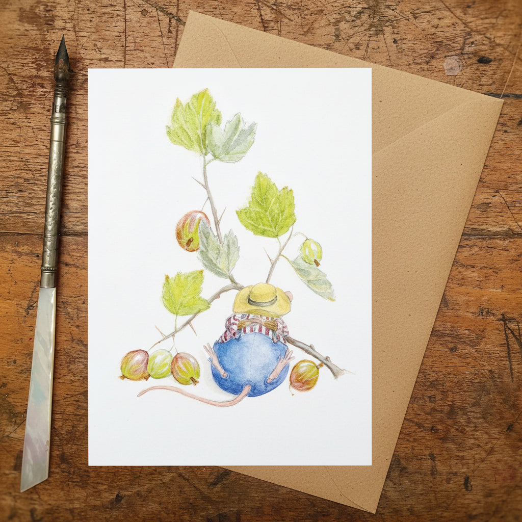 Mhairi Hellbrandt Gooseberry Mouse Greeting Card