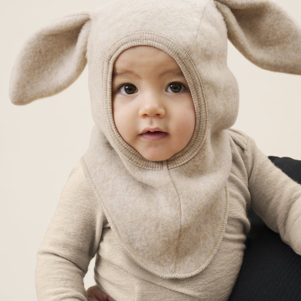 
                  
                    Huttelihut Bunny Balaclava Wool Fleece - Camel Melange
                  
                