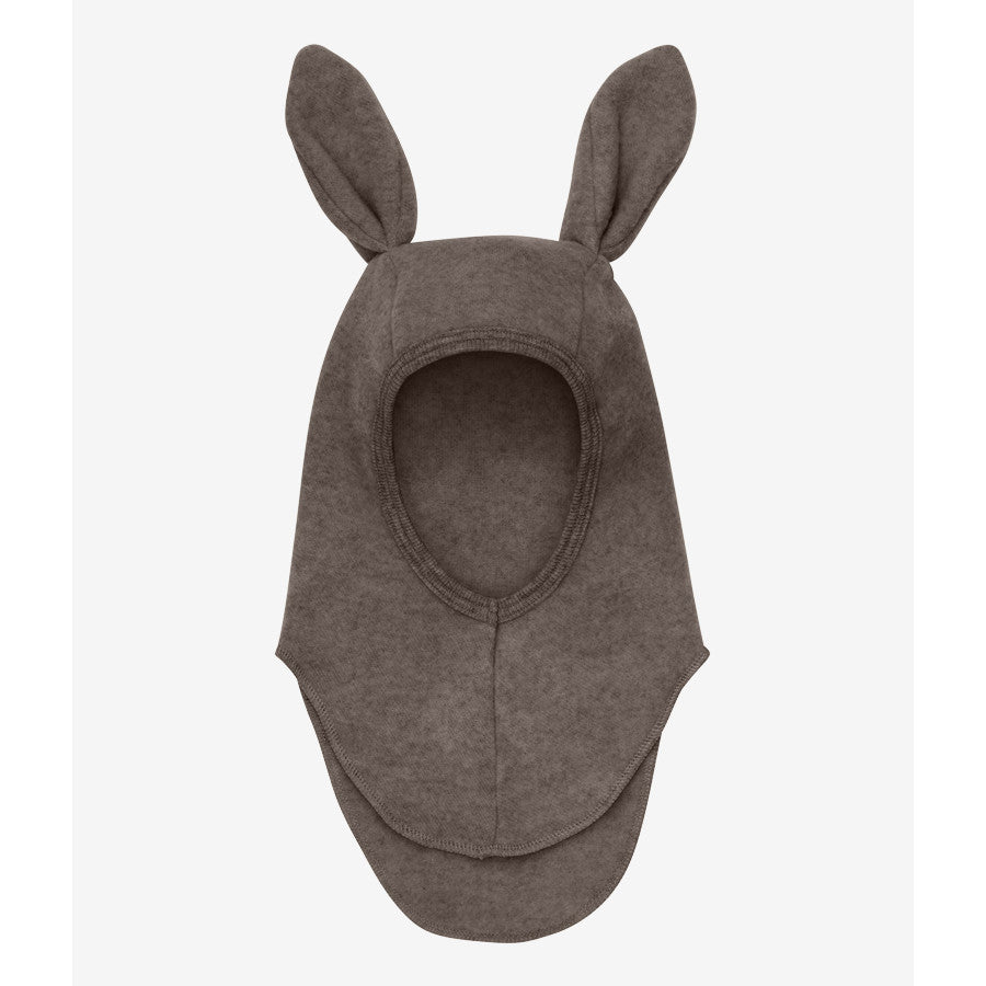 Huttelihut Bunny Balaclava Wool Fleece - Brown Melange