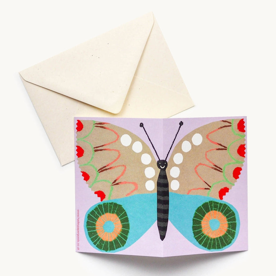 Hadley Paper Goods Purple Butterfly Greeting Card
