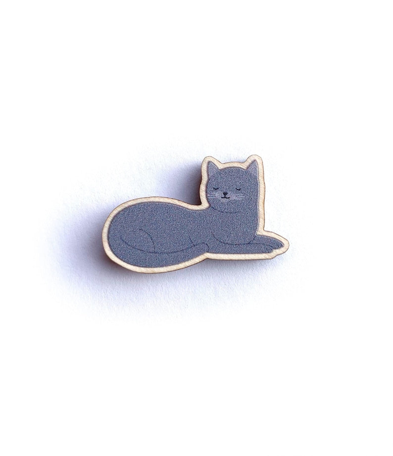 
                      
                        Tom Hardwick British Shorthair Cat, Responsibly Sourced Birch Wood Pin
                      
                    