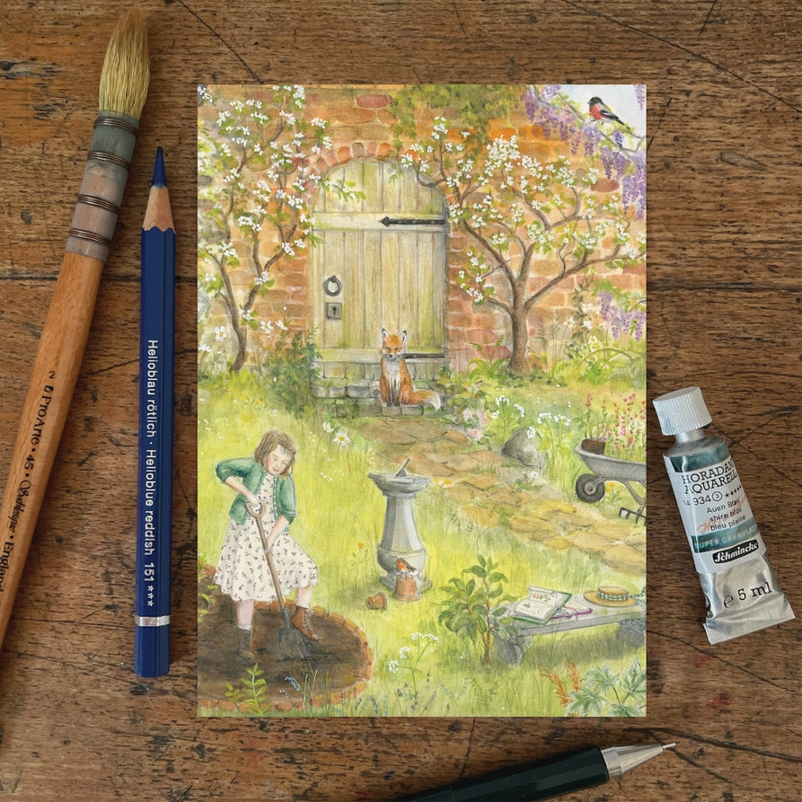 Mhairi Hellbrandt Secret Garden Postcard
