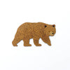Tom Hardwick Brown Bear, Woven Iron-on Patch